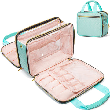 Large Capacity Travel Toiletry Hanging Bag (Turquoise)